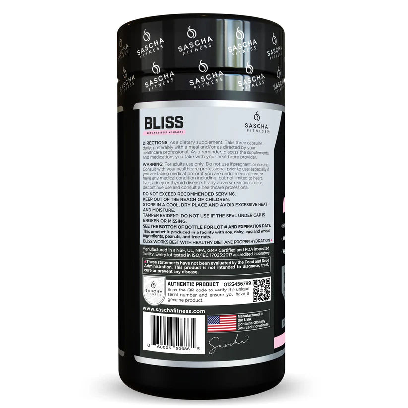 Bliss Sascha Fitness – Salud Intestinal y Digestiva (90 Cápsulas)